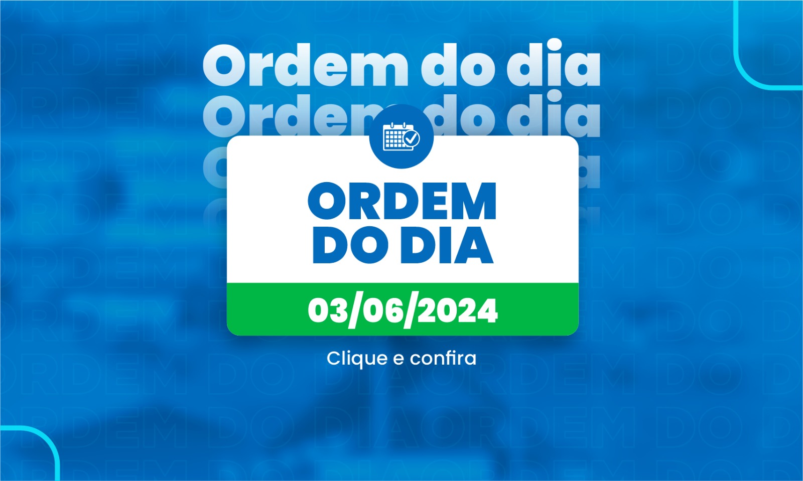 Ordem do dia para a 18ª Sessão Ordinária de 2024